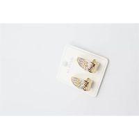 Taşlı Halka Küpe - Altın