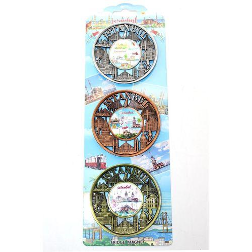 İstanbul Temalı Metal Magnet 3'lü Set