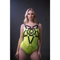 Zincir Detaylı Şık Deri Göğüs Harness, Büstiyer Harness, Deri Göğüs Harness- Brf1399