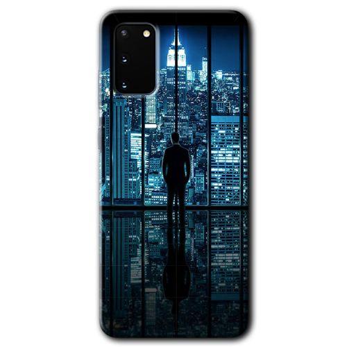 Samsung Galaxy S20 Kılıf HD Desen Baskılı Arka Kapak + Temperli Cam - Şehir Manzarası