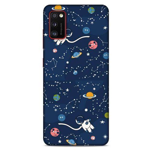 Samsung Galaxy A41 Uyumlu Kılıf Mavi Delisi (21) Koruyucu Kapak Uzay