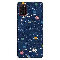 Samsung Galaxy A41 Uyumlu Kılıf Mavi Delisi (21) Koruyucu Kapak Uzay
