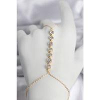 Pirinç Gold Renk Sıralı Zirkon Taşlı Kadın Şahmeran