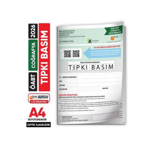 2026 MEB-AGS ÖABT Coğrafya Öğretmenliği ÖSYM Tıpkı Basım Kitapçığı Türkiye Geneli Deneme