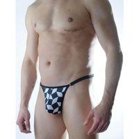 Erkek Küp Desenli Metalli Tanga