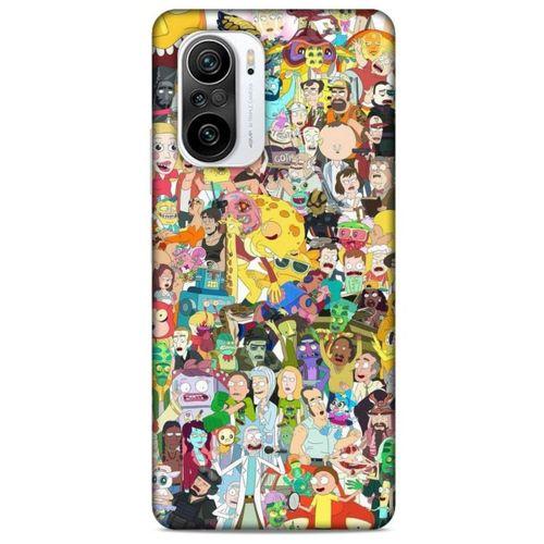 Xiaomi Redmi K40 Uyumlu Kılıf Rick And Morty (36) Glitter Kılıf Cop Morty