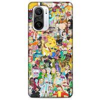 Xiaomi Redmi K40 Uyumlu Kılıf Rick And Morty (36) Glitter Kılıf Cop Morty