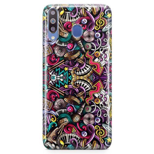 Samsung Galaxy M30 Kılıf Youtuber Doodle Arka Kapak Koruma Desenli Full Koruyucu