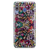 Samsung Galaxy M30 Kılıf Youtuber Doodle Arka Kapak Koruma Desenli Full Koruyucu