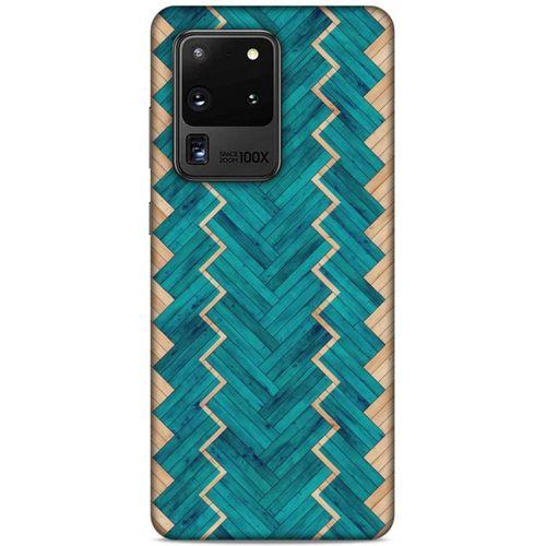 Lopard Samsung Galaxy S20 Ultra Uyumlu Kılıf Wood'X (36) Glitter Kılıf Desenli