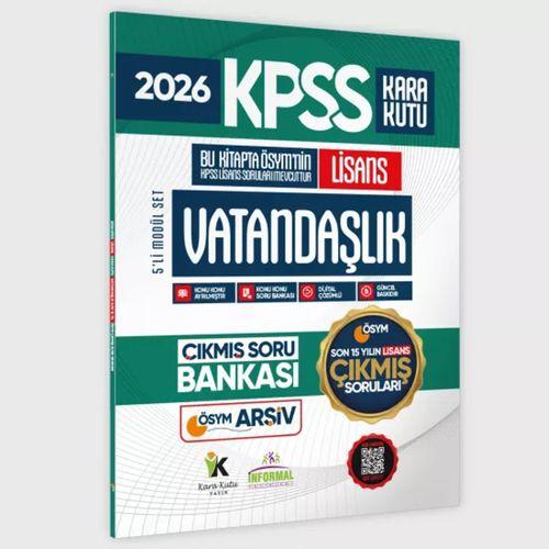 2026 FULLKPSS Lisans Kara Kutu ÖSYM Çıkmış Soru Bankası 5li Modül Set Son 15 Yıl (Sadece Lisans)