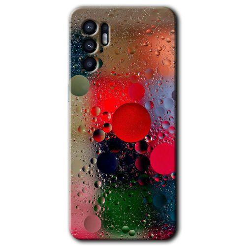 Oppo Reno 6 Kılıf HD Desen Baskılı Arka Kapak - Wet Bubbles