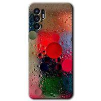 Oppo Reno 6 Kılıf HD Desen Baskılı Arka Kapak - Wet Bubbles