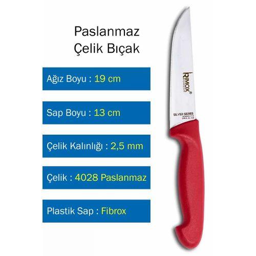 Silver Serisi Kasap ve Ev Mutfak Bıçağı Çelik Kasap No:3