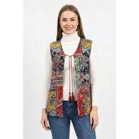 Kolsuz Tuğba Çift Taraflı Otantik Kısa Pazen Kışlık Yelek Bordo Brd