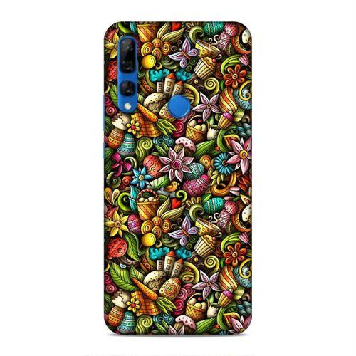 Huawei Y9 Prime 2019 Kılıf Happy Doodle Arka Kapak Silikon Koruma Full Koruyucu