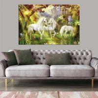 Dekoratif Baskı Unicorn Kanvas Tablo