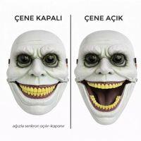 Hareketli Çene Mekanizmalı Yeşil Korku Maskesi