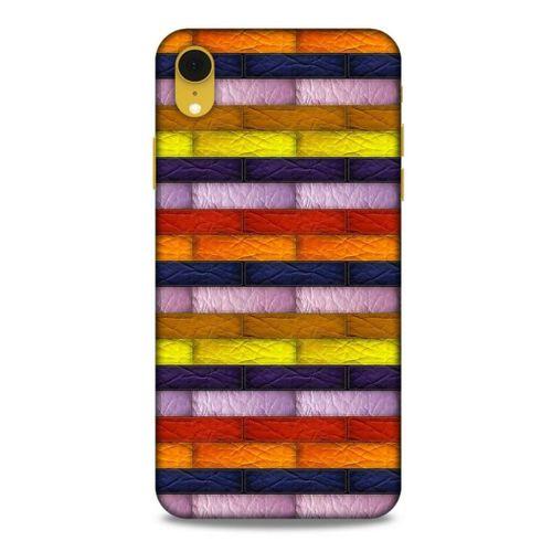 Apple iPhone XR Kılıf Patchwork (30) Silicone Case Şeker Pembe Sarı