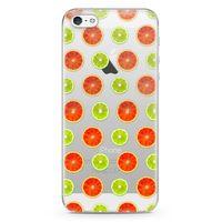 Apple iPhone 5 Kılıf Lime Portakal Arka Kapak Koruma Desenli Full Koruyucu