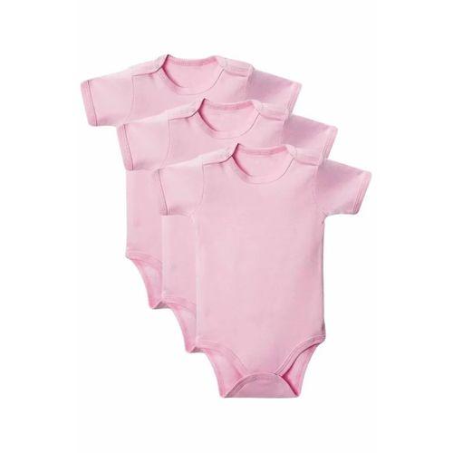 Pembe Yarım Kol Body Zıbın 2-7 YAŞ Çocuklar İçin (3 ADET) Alttan Çıtçıtlı Özel Gereksinimli