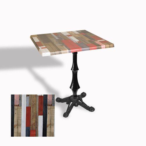 Dockers Çipa 1012 Döküm Ayak Kare Masa 70X70 cm - (Werzalit, Wermodin ve Allzalit Tabla) - Redwood