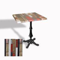 Dockers Çipa 1012 Döküm Ayak Kare Masa 70X70 cm - (Werzalit, Wermodin ve Allzalit Tabla) - Redwood