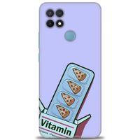 Oppo A15 Kılıf HD Baskılı Kılıf - Vitamin + Tam Ekran Koruyucu