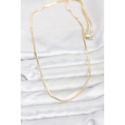 CM 14K Gold Renk Kare Zincirli Model 60 cm Kadın Kolye