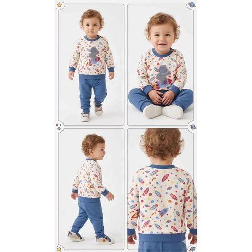 6/18 Ay Galaksi Baskılı Bebek Takımı