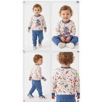 6/18 Ay Galaksi Baskılı Bebek Takımı