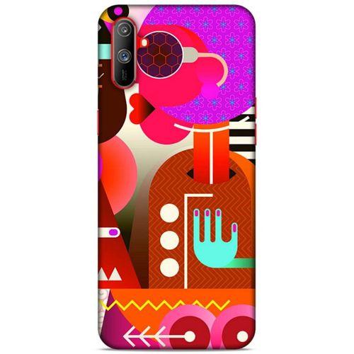 Lopard Oppo Realme C3 Uyumlu Kılıf Soyut Sanat (16) Desenli Kalın Kılıf