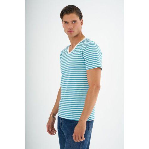 ALEXANDERGARDI V Yaka Çizgili T-shirt