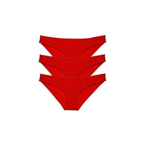 3 Adet Süper Eko Set Likralı Kadın Slip Külot Kırmızı Mudanis