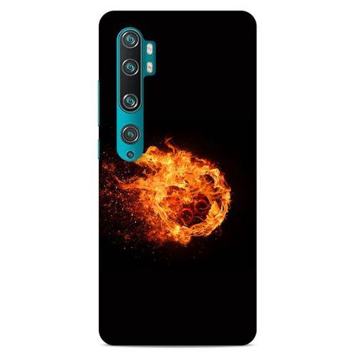Lopard Xiaomi Mi Note 10 Pro Uyumlu Kılıf FireX (29) Arka Koruma Kılıfı Ateş Topu
