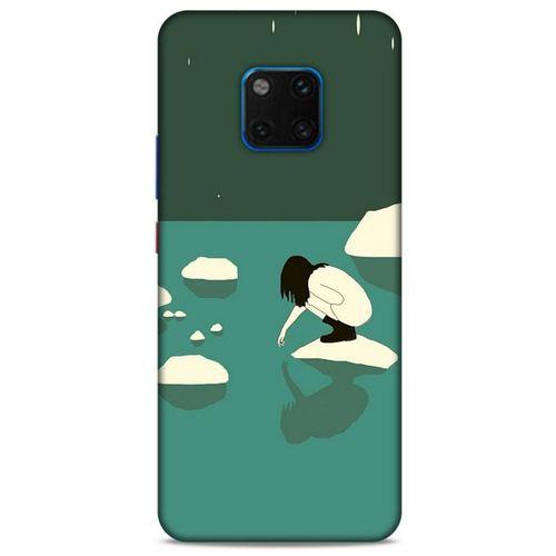 Huawei Mate 20 Pro Kılıf Depresyon (8) Baskılı Kılıf Siyah Kahverengi