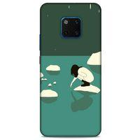 Huawei Mate 20 Pro Kılıf Depresyon (8) Baskılı Kılıf Siyah Kahverengi