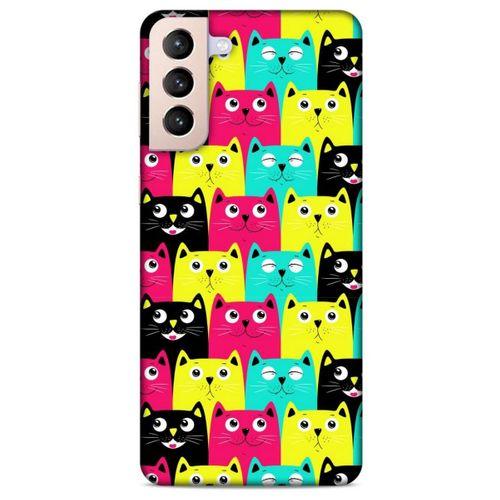 Lopard Samsung Galaxy S21 Plus Uyumlu Kılıf Kediler (40) Fit Silikon Kılıf Minnak