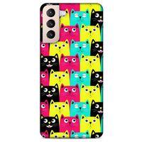 Lopard Samsung Galaxy S21 Plus Uyumlu Kılıf Kediler (40) Fit Silikon Kılıf Minnak