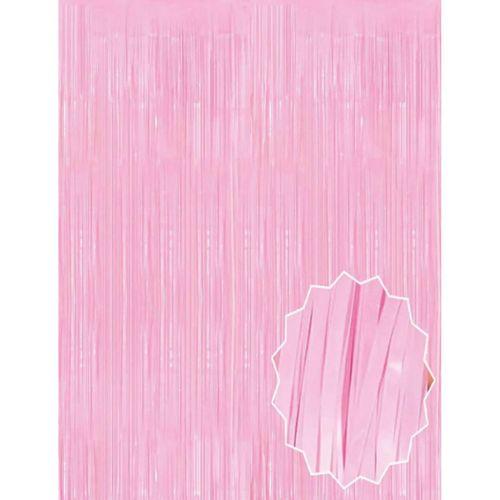 Soft Pembe Püsküllü Kapı Perdesi