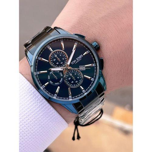 Tom Jones Bileklik Hediyeli Çelik Kordon 3 Atm Suya Dayanıklı 2 Yıl Garantili Erkek Kol Saati 2462.5