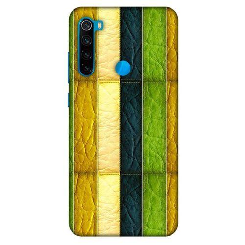 Xiaomi Redmi Note 8 Kılıf Patchwork (37) Silicone Cover Sarı Lacivert