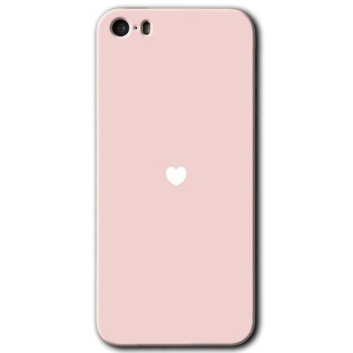 MRCİLETİSİM iPhone 5 Kılıf HD Desen Baskılı Arka Kapak + Mat Kobra Cam - Sade Kalp