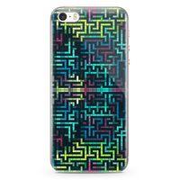 Apple iPhone SE Kılıf Labirent Colorful Arka Kapak Koruma Desenli Full Koruyucu
