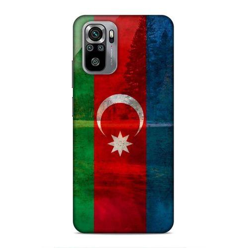 Xiaomi Redmi Note 10 Uyumlu Kılıf Azarbaijan (43) Thin Fit Kılıf Bayrak Manzara