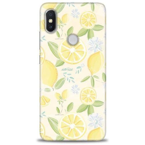 Xiaomi Redmi Note 6 Pro Kılıf HD Baskılı Kılıf - Limon + Tam Ekran Koruyucu