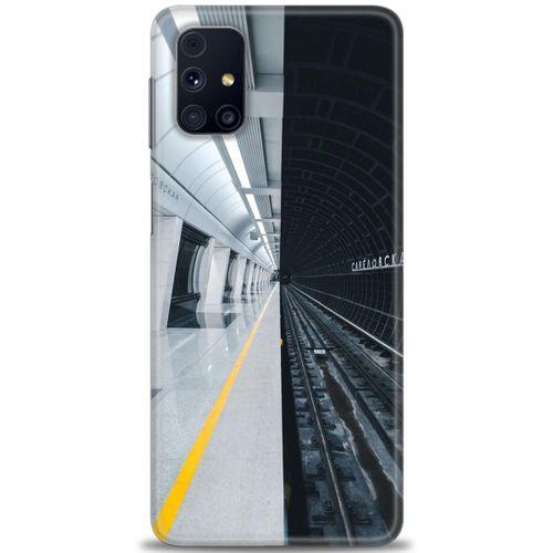 Samsung Galaxy M51 Kılıf HD Baskılı Kılıf - Metro Station + Tam Ekran Koruyucu