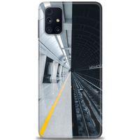 Samsung Galaxy M51 Kılıf HD Baskılı Kılıf - Metro Station + Tam Ekran Koruyucu