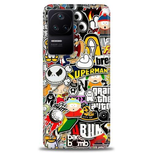 Xiaomi Poco F4 Kılıf HD Baskılı Kılıf - Çizimler + Tam Ekran Koruyucu