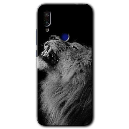 Xiaomi Redmi Note 7 HD Baskılı Kılıf + 9D Tam Ekran Koruyucu - Lion